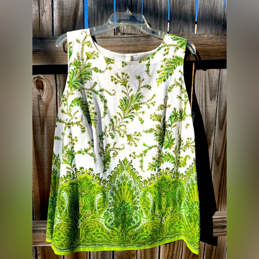 Positive Attitude Floral Green/Yellow/White Women’s Top
